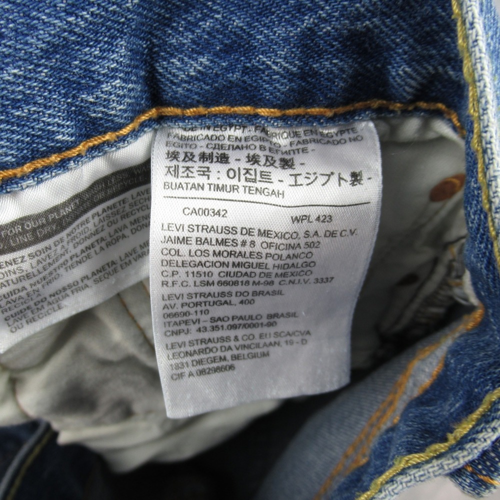 Levis 501 Mens Blue Denim Jean Shorts Size 33 Button Fly 36512-0057 Medium Wash - Picture 9 of 12